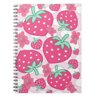 Carnet Gummi Sweet Strawberry Heart Notebook