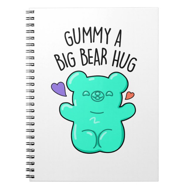 Carnet Gummy Un Gros Câlin D'Ours Drôle De Bonbon Gummy B (Devant)