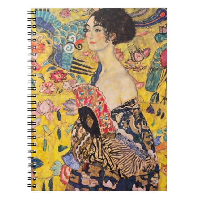 Carnet Gustav Klimt - Dame avec ventilateur (Devant)