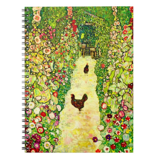 Carnet Gustav Klimt Garden with Chickens (Devant)