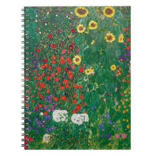 Carnet Gustav Klimt - Jardin agricole avec tournesols