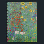 Carnet Gustav Klimt - Jardin de campagne avec tournesols<br><div class="desc">Jardin de campagne avec des tournesols / Jardin de ferme avec des tournesols - Gustav Klimt en 1905-1906</div>