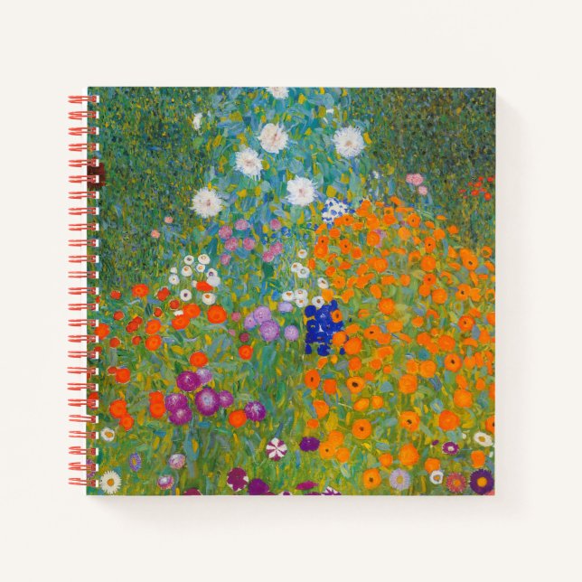 Carnet Gustav Klimt - Jardin de fleurs (Devant)