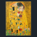 Carnet Gustav Klimt Le Baiser<br><div class="desc">Carnet avec peinture à l’huile de Gustav Klimt avec feuille d’or The Kiss (1908). Un homme et une femme, aux couleurs dorées brillantes, embrassent et embrassent avec amour dans un champ de fleurs. Un grand cadeau pour les amateurs d'art Art Nouveau et autrichien.</div>
