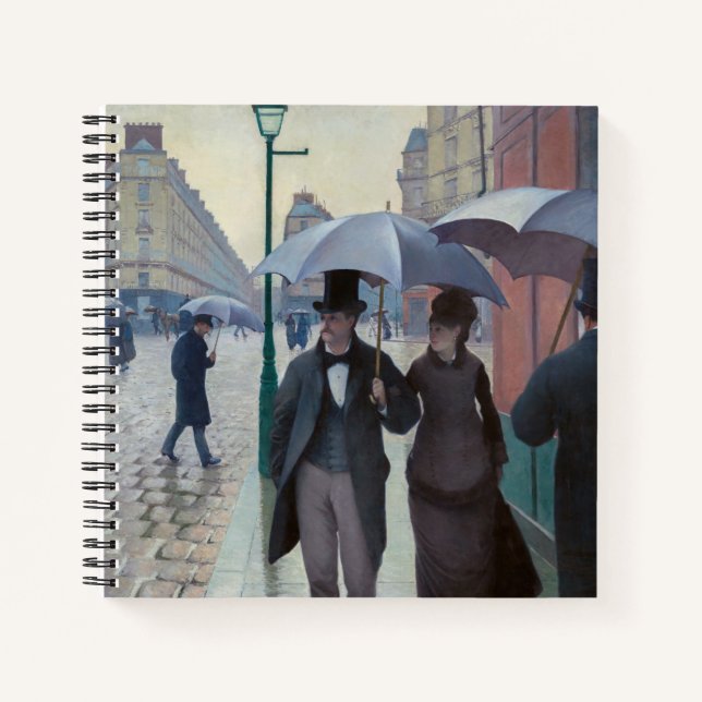 Carnet Gustave Caillebotte - Rue de Paris ; Temps de plui (Devant)