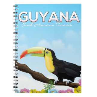 Carnet Guyana affiche de voyage paradis sud-américain