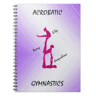 Carnet Gymnastique acrobatique Gradient avec jusqu'à 3 no