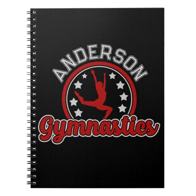 Carnet Gymnastique AJOUTER NOM Gymnaste Saut au sol Athlè (Devant)