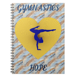 Carnet Gymnastique coeur or avec gymnaste