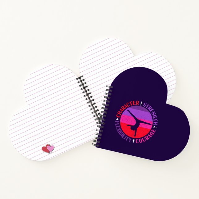 Carnet Gymnastique Féminine Caractère Force Courage (Intérieur)