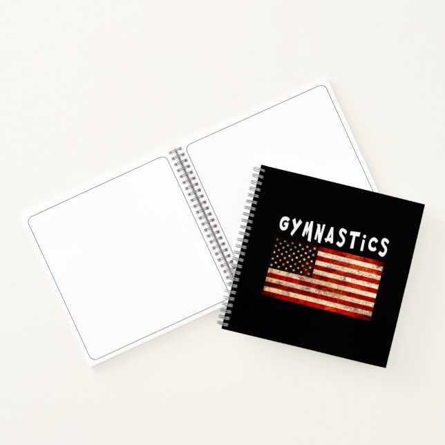 Carnet Gymnastique Grunge Américain Drapeau USA (Intérieur)