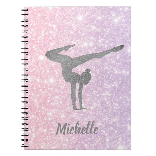 Carnet Gymnastique Parties scintillant colorée (Devant)