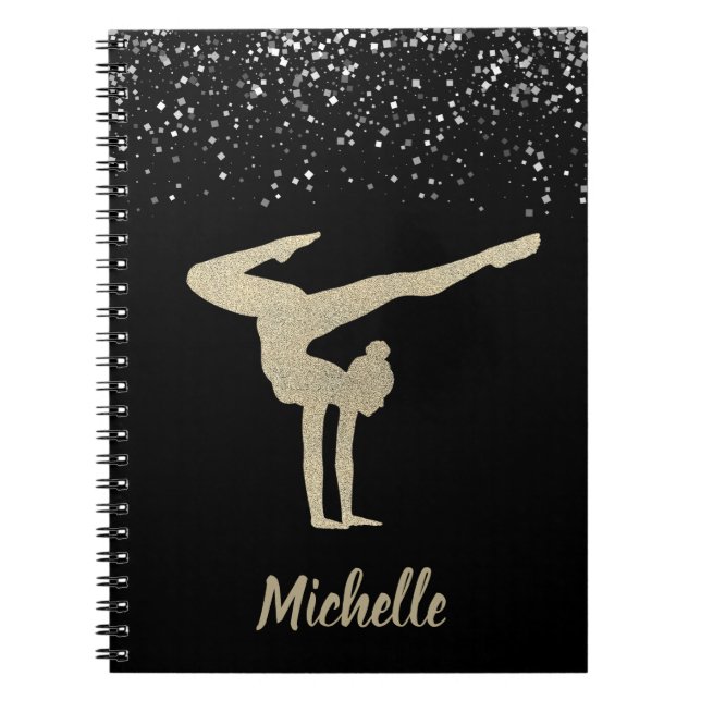 Carnet Gymnastique Parties scintillant Or (Devant)