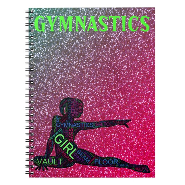 Carnet Gymnastique Watermelon Sparkle Neon Word Art (Devant)