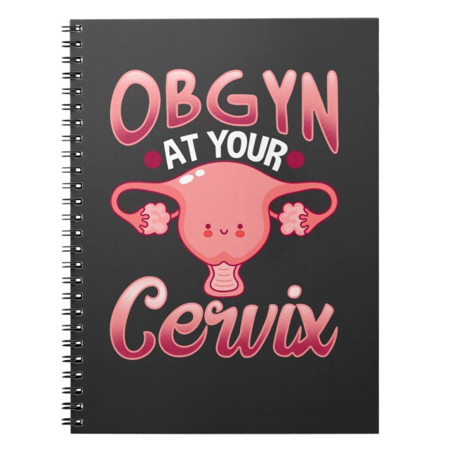 Carnet Gynécologue obstétricien du Cube Cervix OBGYN (Devant)