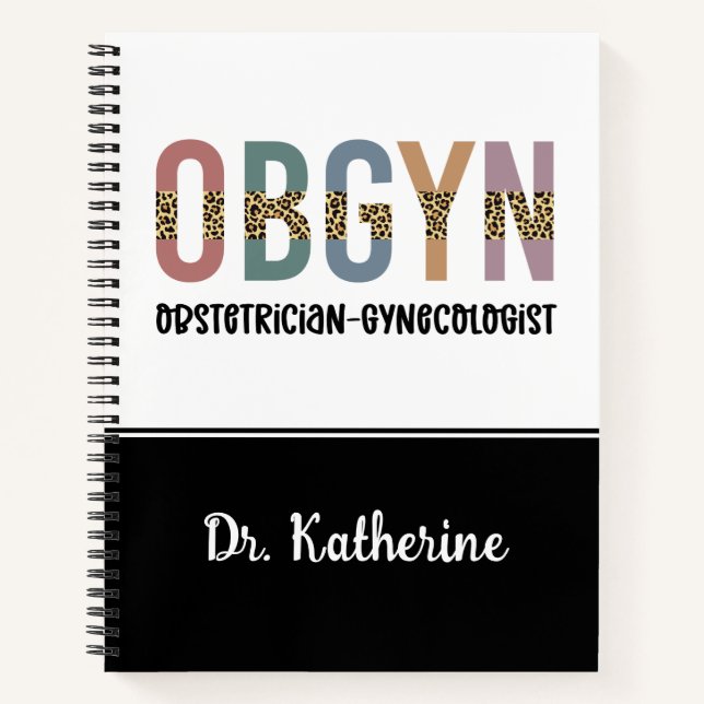 Carnet Gynécologue obstétricien OBGYN personnalisé (Devant)
