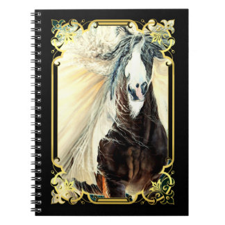 Carnet Gypsy Vanner cheval/belle crinière volante Incipio
