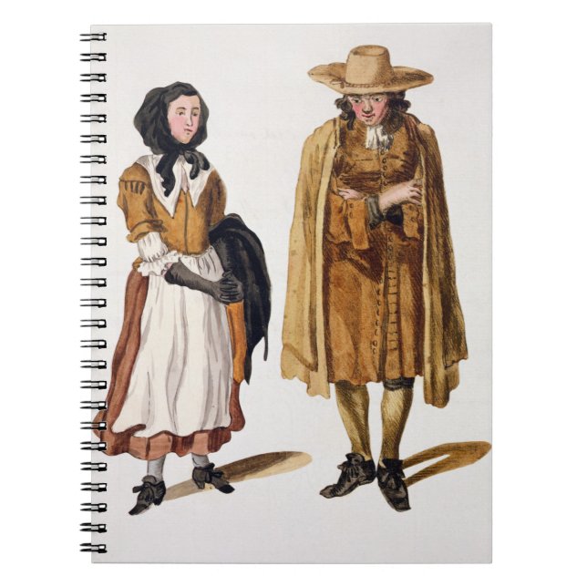 Carnet Habitudes des quakers, 1675 (gravure colorée) (Devant)