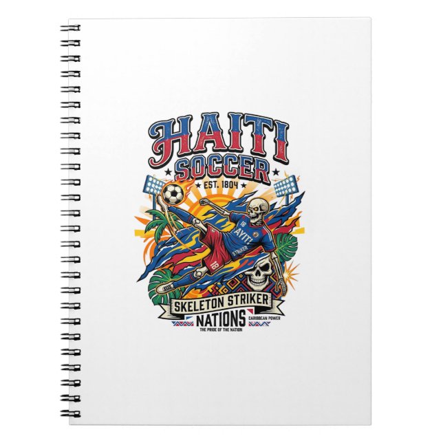Carnet Haïti Football Squelette Attaquant Nations Style A (Devant)