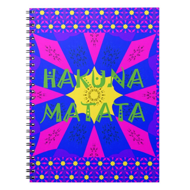 Carnet Hakuna Matata Beautiful Amazing Design Colors (Devant)