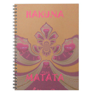 Carnet Hakuna Matata Joyeux Noël joli coeur design