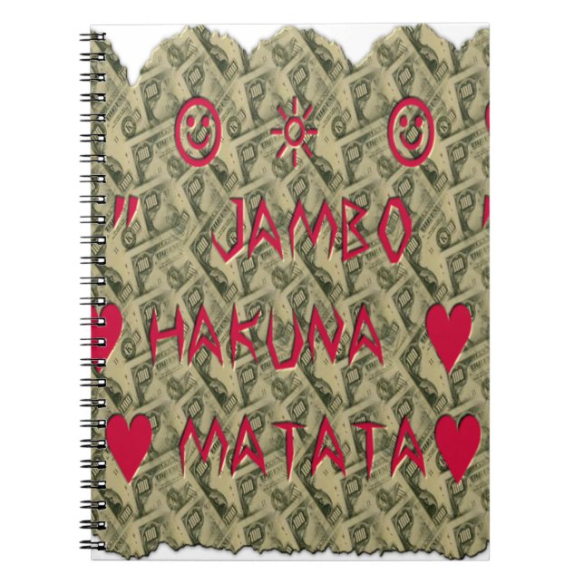 Carnet Hakuna Matata Talk Argent Art Design (Devant)