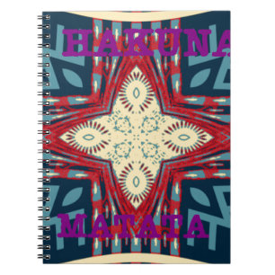 Carnet Hakuna Matata Texte Hope Art Abstrait Design d'imp