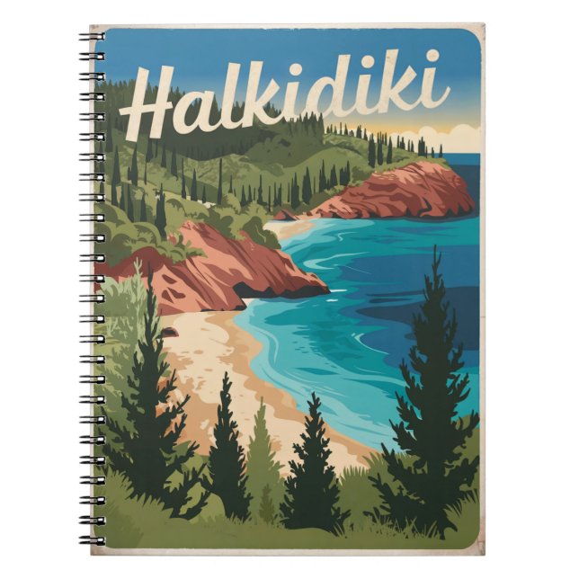 Carnet Halkidiki Grèce vintage (Devant)