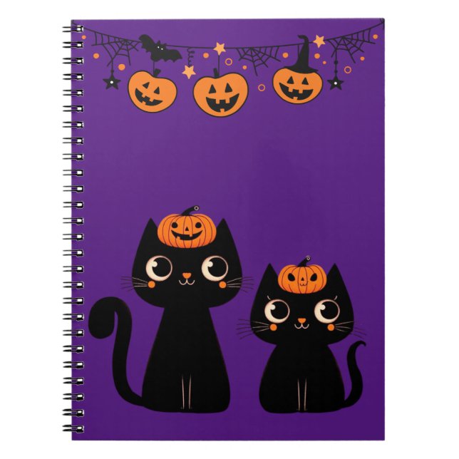 Carnet Halloween/Automne/Automne/citrouille/chat (Devant)