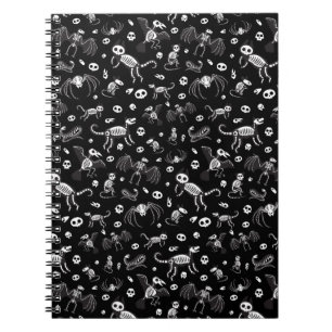 Carnet Halloween Bats d'animaux Chiens Chats Araignées Sk