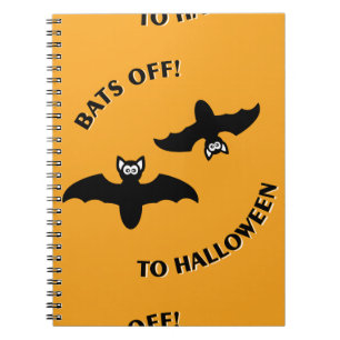 Carnet Halloween Bats Orange