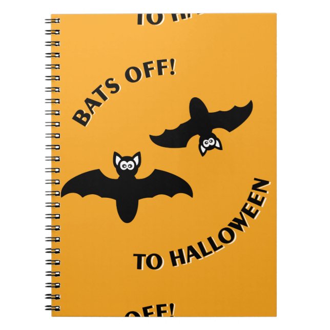 Carnet Halloween Bats Orange (Devant)