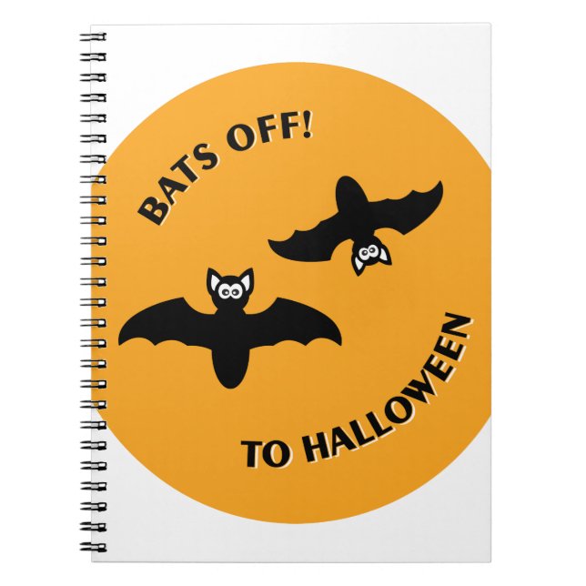 Carnet Halloween Bats Orange (Devant)