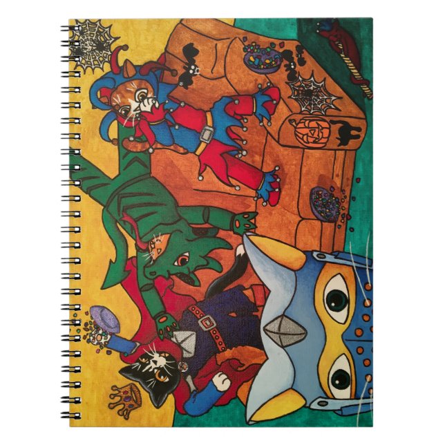 Carnet Halloween Chevalier Médiéval Costume Chats (Devant)