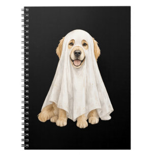Carnet Halloween Chien fantôme mignon Retriever doré