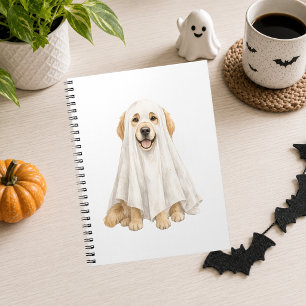 Carnet Halloween Chien fantôme mignon Retriever doré