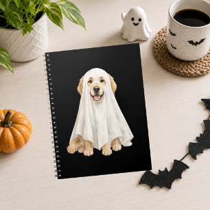 Carnet Halloween Chien fantôme mignon Retriever doré