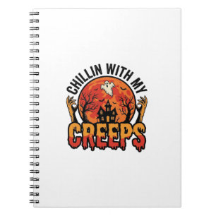 Carnet Halloween Chillin avec mes Creeps Vintage T-Shirt