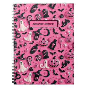Carnet Halloween Citrouille du crâne fantôme