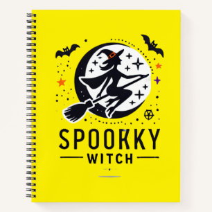 Carnet Halloween Conception de sorcière Éffrayante - Vol