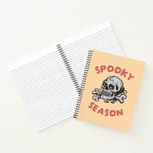 Carnet Halloween crâne de la saison éffrayante