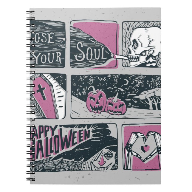 Carnet Halloween de bande dessinée : Illustration amusant (Devant)