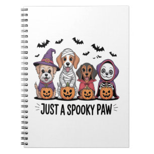 Carnet Halloween de chien juste un paw Éffrayant 2