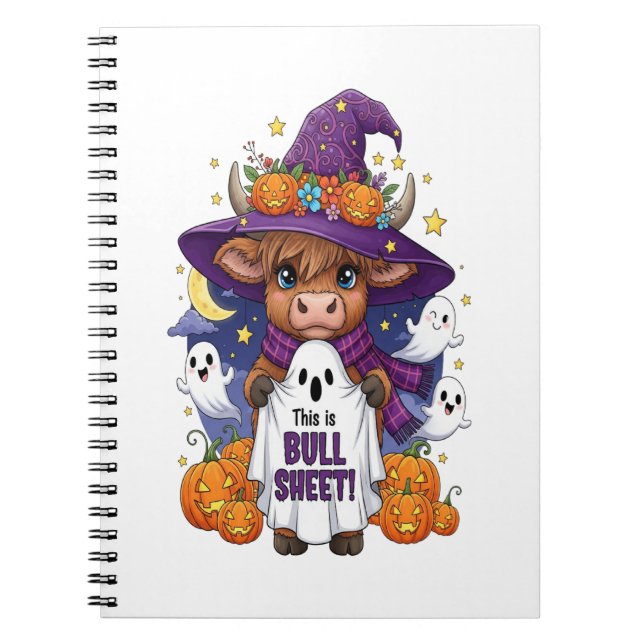 Carnet Halloween de la vache des Highlands (Devant)