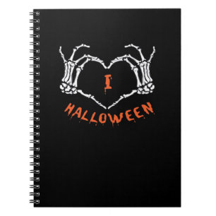 Carnet Halloween de Slogan. Geste Cardiaque En Squelette