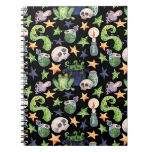 Carnet Halloween éffrayant : Motif à main foncée.