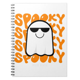 Carnet Halloween Éffrayant orange noir