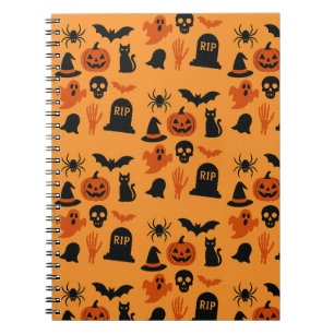 Carnet Halloween éffrayant - Trick noir et orange