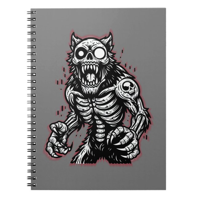 Carnet Halloween effrayant Zombie Werewolf (Devant)
