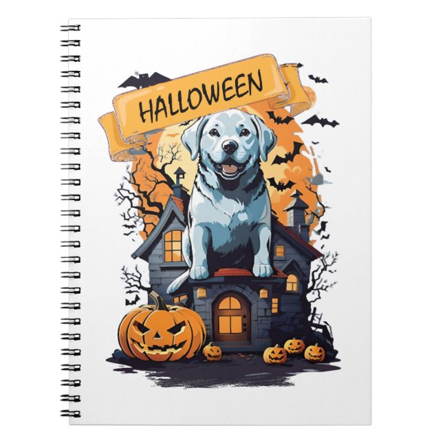 CARNET HALLOWEEN ET CHIEN (Devant)